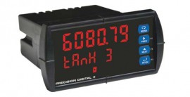 Precision Digital PD6080-7H3 ProVu Decimal Display Modbus Scanner with dual analog inputs, 4 to 20 mA, SunBright-