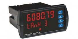 Precision Digital PD6080-7H5 ProVu Decimal Display Modbus Scanner with dual analog inputs, 2 relay/4 to 20 mA, SunBright-