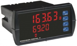 Precision Digital PD6363-6H7 ProVu Dual Pulse Input Flow Rate/Totalizer Digital Panel Meter with SunBright-