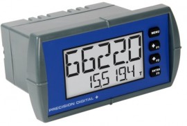 Precision Digital PD6622-L5N Loop-Powered Flow Rate/Totalizer Digital Panel Meter, 1/8 DIN-
