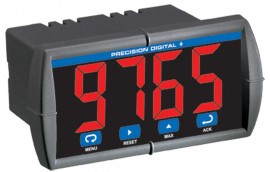 Precision Digital PD765-6X2-00 Trident 2-Relay Process and Temperature Digital Panel Meter with Large Display, 85 to 265VAC-