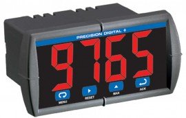 Precision Digital PD765-6X5-10 Trident 2-Relay Process and Temperature Digital Panel Meter with Large Display, 85 to 265VAC, 4 to 20mA Output-