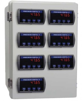 Precision Digital PDA2307 NEMA 4X Plastic Horizontal Enclosure for &amp;frac18; DIN digital panel meters, 6 cutouts-