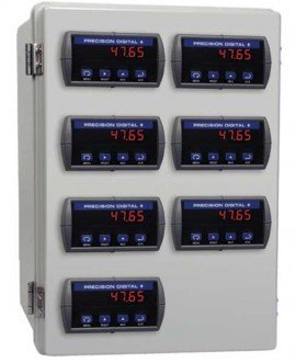 Precision Digital PDA2307 NEMA 4X Plastic Horizontal Enclosure for &amp;frac18; DIN digital panel meters, 6 cutouts-