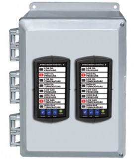 Precision Digital PDA2502-V Plastic NEMA 4X Vertical Enclosure, 11.7 x 8.4 x 5.1in, 2 Cutouts-