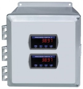 Precision Digital PDA2512 Plastic NEMA 4X Horizontal Enclosure, 13.7 x 12.4 x 7.1in, 2 Cutouts-