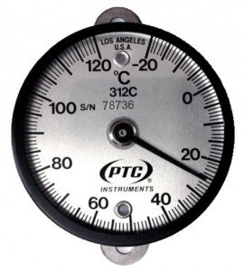 PTC Instruments 312CT1 Tab Mount Surface Thermometer, -20 to 120&amp;deg;C-