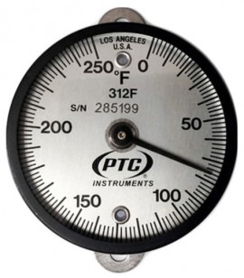 PTC Instruments 312FT1 Tab Mount Surface Thermometer, 0 to 250&amp;deg;F-