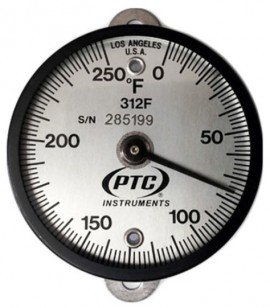 PTC Instruments 312FT1 Tab Mount Surface Thermometer, 0 to 250&amp;deg;F-