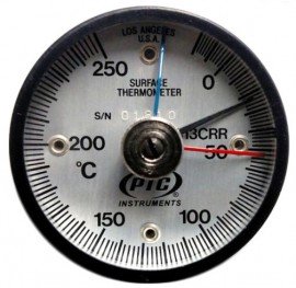 PTC Instruments 313CRRMM Magnetic Rail Thermometer with max-min hands, -20 to 250&amp;deg;C-