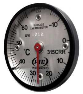 PTC Instruments 315CRR Magnetic Rail Thermometer, -15 to 65&amp;deg;C-