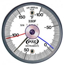 PTC Instruments 330FRRMM Rail Thermometer with max-min hands, -100 to 160&amp;deg;F-
