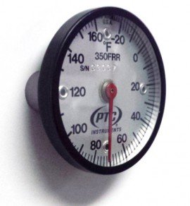 PTC Instruments 350FRRL Magnetic Rail Thermometer with lazy hand, -20 to 160&amp;deg;F-