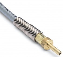 Ralston 1P1P-HOS-3ft Quick-Test Hose, 0.13" tube stub brass hose ends, 3' L-