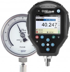 Ralston FLP1-GH-QM FieldLab Digital Pressure Calibrator with male quick-test bottom connection, 50 psi-