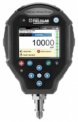 Ralston FLP1-GV-2B FieldLab Pressure Instrument, 10,000 psi, 0.25" male BSPP bottom connection-