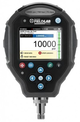 Ralston FLP1-GV-XM FieldLab Digital Pressure Calibrator, 10,000 psi, male quick-test XT bottom connection-