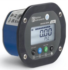 Ralston LC30-GA2M-00-00 Panel-Mount Vacuum Pressure Gauge, 30 Hg/780 mmHg-