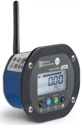 Ralston LC30-GA2M-00-B1 Panel-Mount Vacuum Pressure Gauge with Bluetooth, 30 Hg, 780 mmHg-