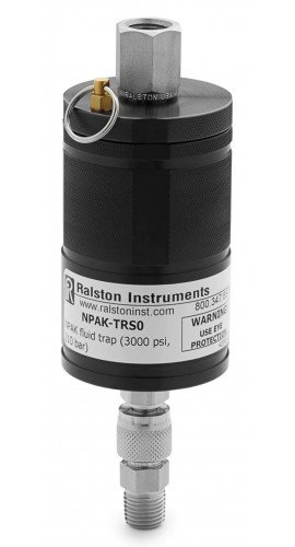 Ralston NPAK-TRS0-2MS0-2FSA Liquid Trap, 0.25&quot; female Quick-Test top port, 0.25&quot; male Quick-Test bottom port-