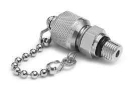 Ralston QTFT-3SS0-LV Quick-Test Outlet Connection with cap and chain, low volume-