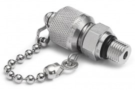 Ralston QTFT-3SS0-VT Stainless-Steel Connector, male Quick-Test x pump with cap and chain-