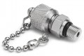 Ralston QTFT-3SS0-VT Stainless-Steel Connector, male Quick-Test x pump with cap and chain-