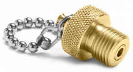 Ralston QTFT-PLGB Brass Quick-Test Hose Plug and Chain-