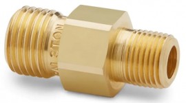 Ralston QTHA-1MB1 Brass Quick-Test Connector, 0.125" male NPT x male QT, check-valve-