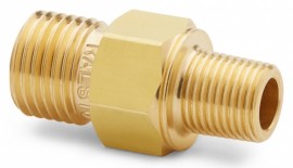 Ralston QTHA-1MB1-RT Brass Connector, 0.13&quot; male BSPT (ISO 7/1) x male Quick-Test, check-valve-