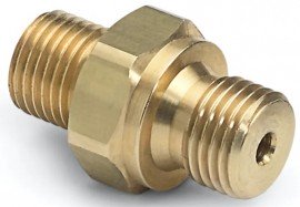 Ralston QTHA-2MB0-RS Brass Quick-Test Connector, G 0.25" male BSPP (ISO 228/1) x male QT-