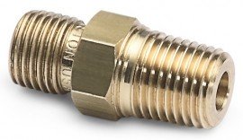 Ralston QTHA-2MB1-RT Brass Connector, 0.25&quot; male BSPT (ISO 7/1) x male Quick-Test, check-valve-