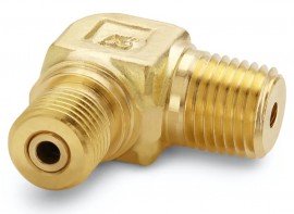 Ralston QTHA-2MBL Brass 90&amp;deg; Elbow Connector, 0.25&quot; male NPT x male Quick-Test-