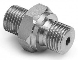 Ralston QTHA-2MS0-RS G Male BSPP (ISO 228/1) x Male Quick-Test Adapter, 0.25", stainless steel-