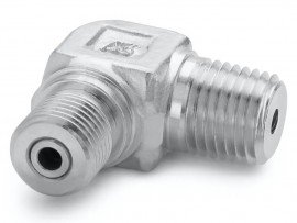 Ralston QTHA-2MSL 0.25&quot; Male NPT x 90&amp;deg; Male Quick-Test Elbow-