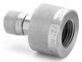 Ralston QTHA-4FSA-QD Female NPT Quick-Connect x Female Quick-Test Adapter, 0.5&quot;, stainless steel-