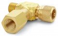 Ralston QTHA-HFCB-2F Brass Branch Tee Connector, male Quick-Test run x female Quick-Test run x 0.25&quot; female NPT-