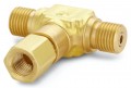 Ralston QTHA-HSTB-1F Brass Branch Tee Connector, male Quick-Test run x male Quick-Test run x 0.13" female NPT-