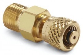 Ralston QTHA-MTB0-6mm Tube Fitting x Male Quick-Test Adapter, 6 mm, brass-