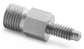 Ralston QTHA-NPS0 Stainless-Steel Adapter, 0.25" to 20 UNC male bleed port x male Quick-Test-