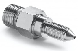 Ralston QTHA-RGS0 Stainless-Steel Adapter, M8 x 1 gauge valve bleed port x male Quick-Test-