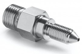 Ralston QTHA-RGS0 Stainless-Steel Adapter, M8 x 1 gauge valve bleed port x male Quick-Test-