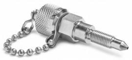 Ralston XTFT-FRS0 UNF DP Transmitter x Male Quick-Test XT Fitting with cap and chain, 0.31&quot; to 24, steel-