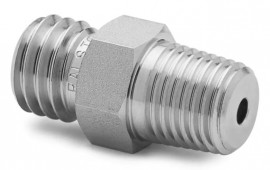 Ralston XTHA-2MS0 Male NPT x Male Quick-Test XT Adapter, 0.25", stainless steel-