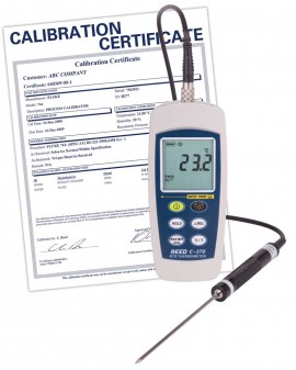 REED C-370-NIST RTD Thermometer, -148 to 572&amp;deg;F (-100 to 300&amp;deg;C), Waterproof (IP67),  -
