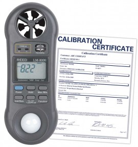 REED LM-8000-NIST 6-in-1 Multi-Function Environmental Meter,  -