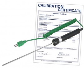 REED R2504-NIST Immersion Thermocouple Probe, Type K, -58 to 1112&amp;deg;F (-50 to 600&amp;deg;C),  -