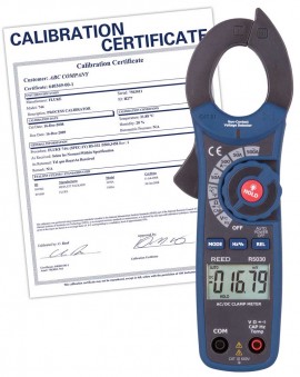 REED R5030 500A AC/DC Clamp Meter with Temperature and Non-Contact Voltage Detector, True RMS,  -