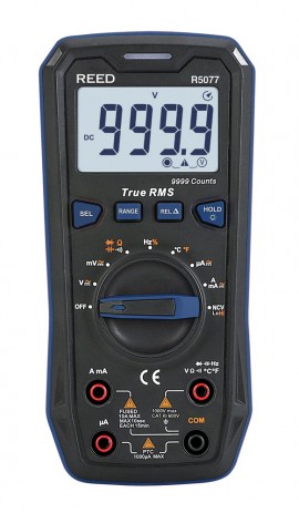 REED R5077 True RMS Digital Multimeter, AC/DC 1000 V-