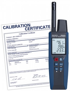 REED R9905-NIST Data Logging Indoor Air Quality Meter,-